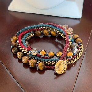 Chloe + Isabel Bead + Ribbon Multi-Wrap Bracelet